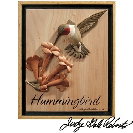 #product_I-378 Humming Birdname# - intarsia.com