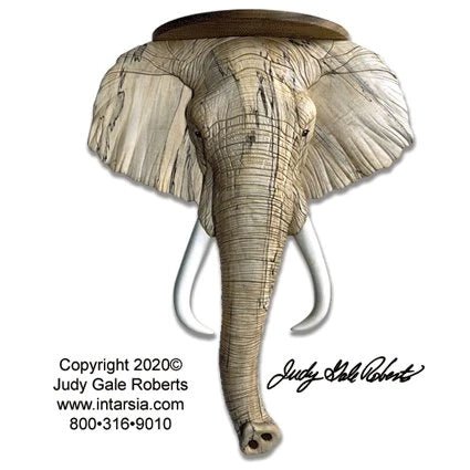 #product_I-400 Elephant Shelfname# - intarsia.com