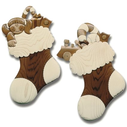 #product_I-80 Christmas Stockings #2name# - intarsia.com