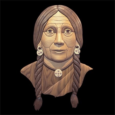 #product_CT-04 Native American Womanname# - intarsia.com
