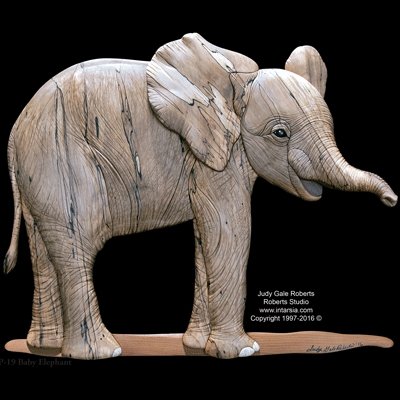 #product_CT-19 Baby Elephantname# - intarsia.com