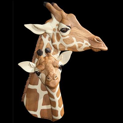 #product_CT-21 April & Baby Giraffename# - intarsia.com