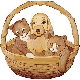 #product_I-121 Puppy & Kittenname# - intarsia.com
