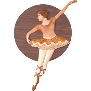 #product_I-159 Ballerinaname# - intarsia.com