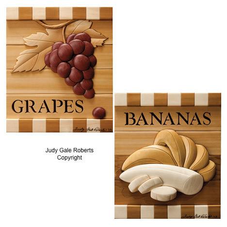 #product_I-321 Grapes & Bananasname# - intarsia.com