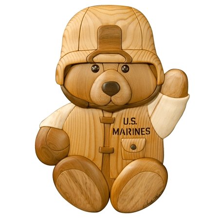 #product_I-329 Marines Bearname# - intarsia.com