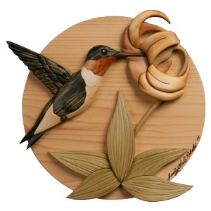 #product_I-334 Humming Birdname# - intarsia.com