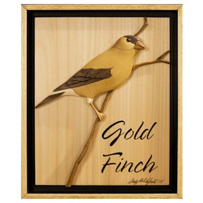 #product_I-350 Gold Finchname# - intarsia.com