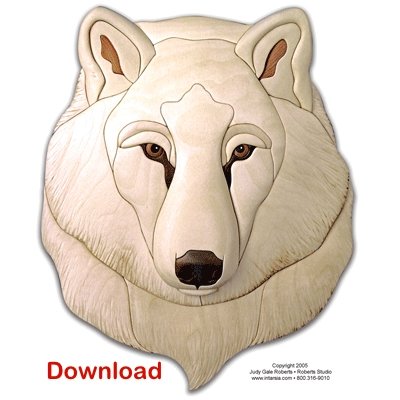 #product_I-367 Arctic Wolfname# - intarsia.com