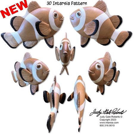 #product_+I-422 3D ClownFishname# - intarsia.com