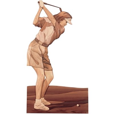 #product_I-82 Woman Golfername# - intarsia.com