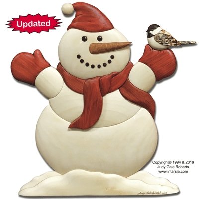 #product_+I-88 Snowman Chickadeename# - intarsia.com