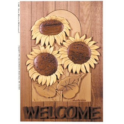 #product_I-90 Sunflower Welcomename# - intarsia.com
