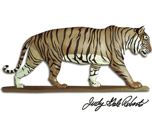 #product_II-16 Walking Tigername# - intarsia.com